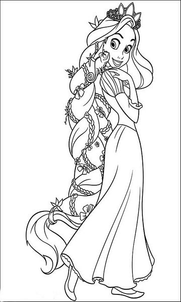 kolorowanka Zaplątani do wydruku malowanka coloring page Tangled Roszpunka Disney z bajki dla dzieci nr 22